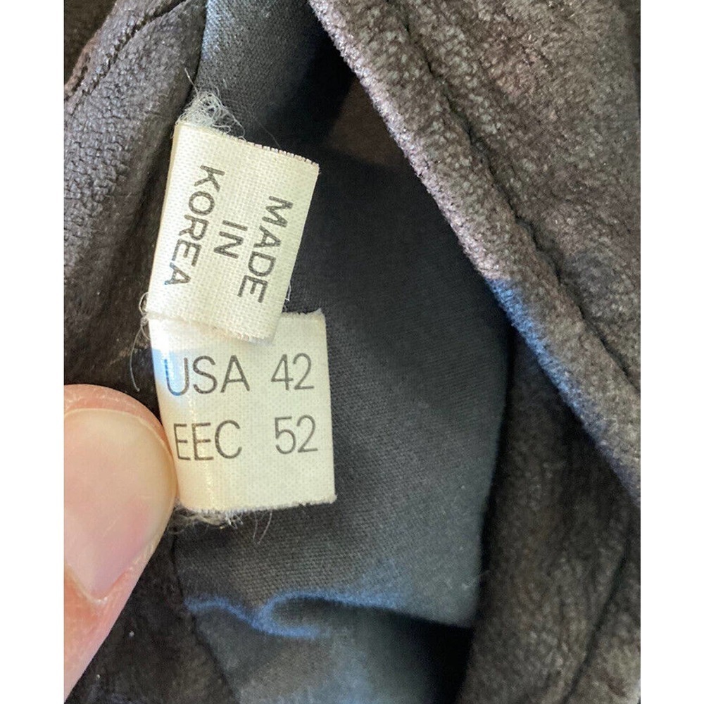 Vintage Reversible Leather Wool Zip Sleeve Jacket Size 42 Men’s Brown - Picture 4 of 9